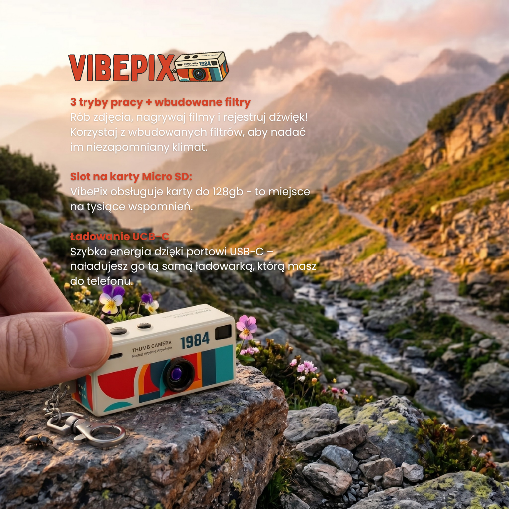 VibePix™: Mini Aparat Retro